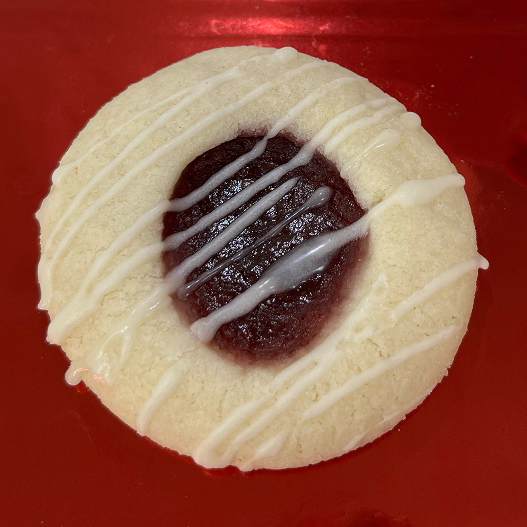 Raspberry Thumbprint Cookie
